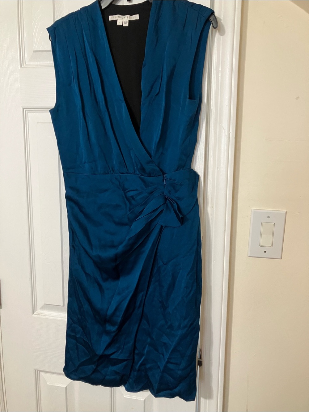 Veronica Beard Teal Wrap Dress with Side Knot - like new, size 2p